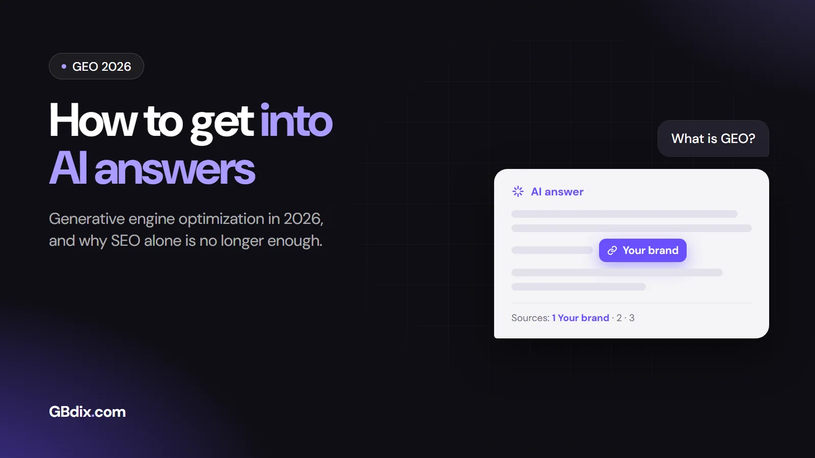 GEO: a brand cited directly in an AI answer