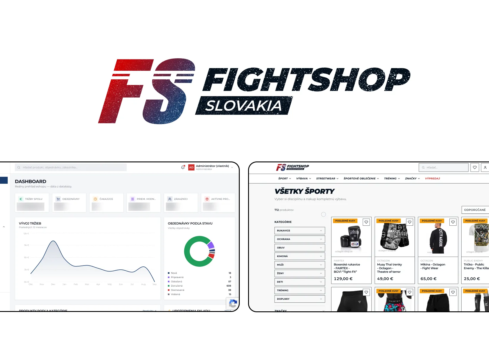Fightshop Slovakia — e-shop & CRM