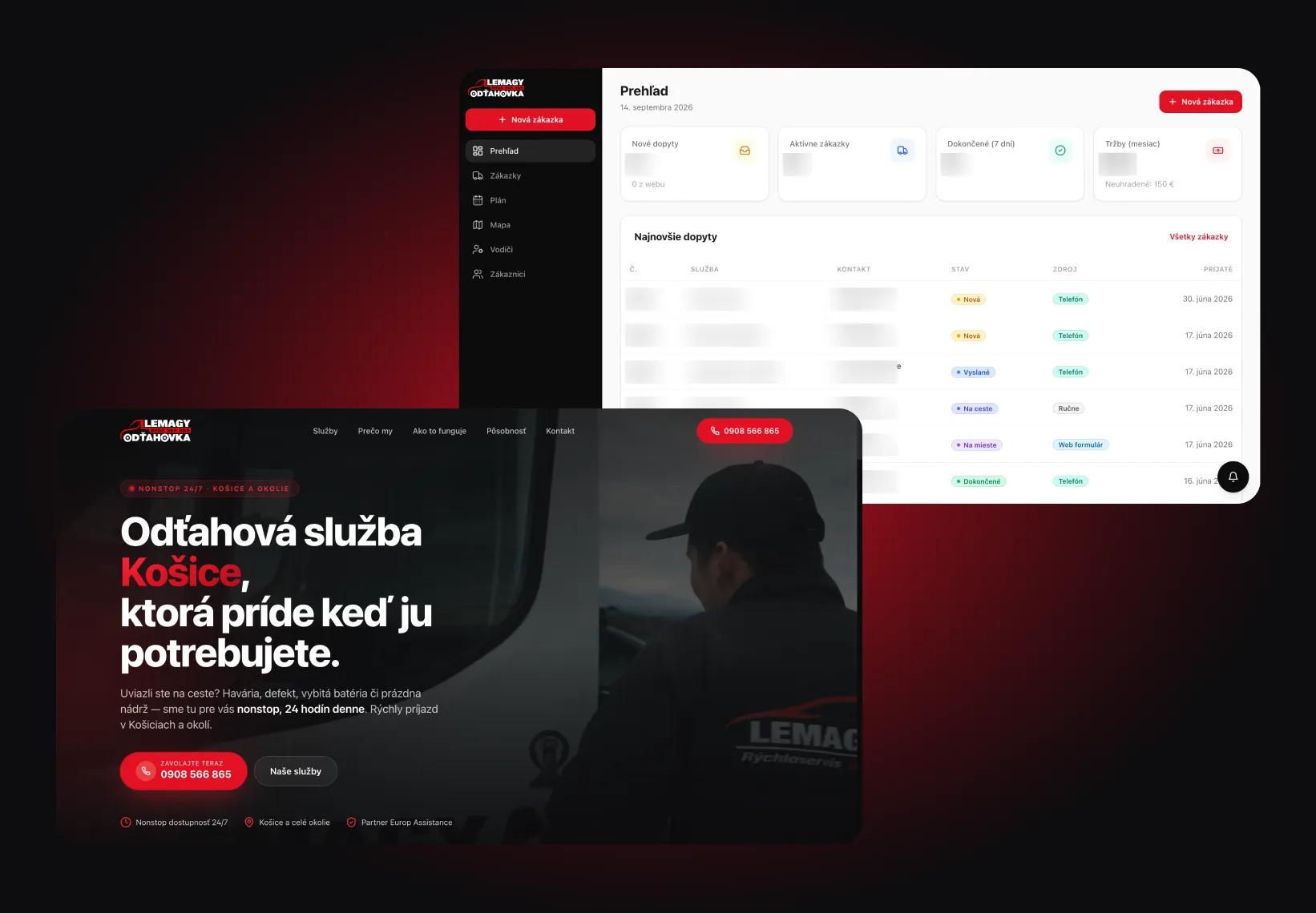 Lemagy — website & dispatch system