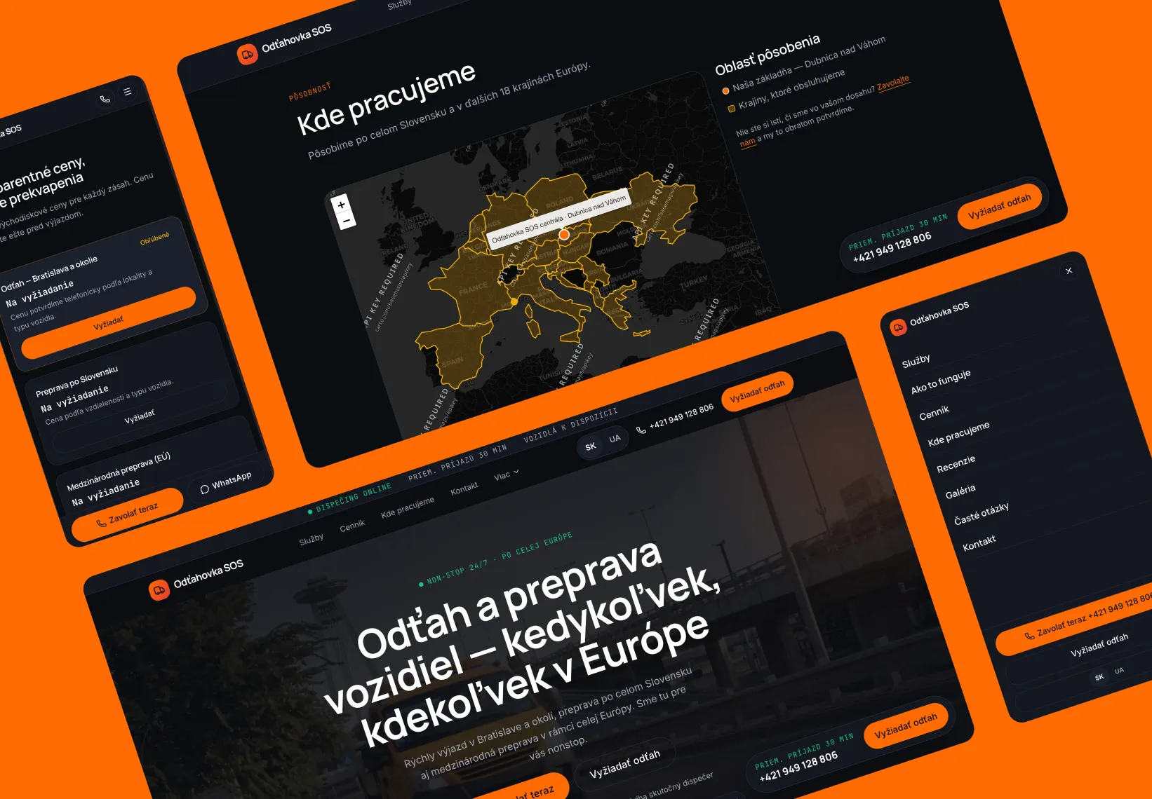 Odťahovka SOS — bilingual website